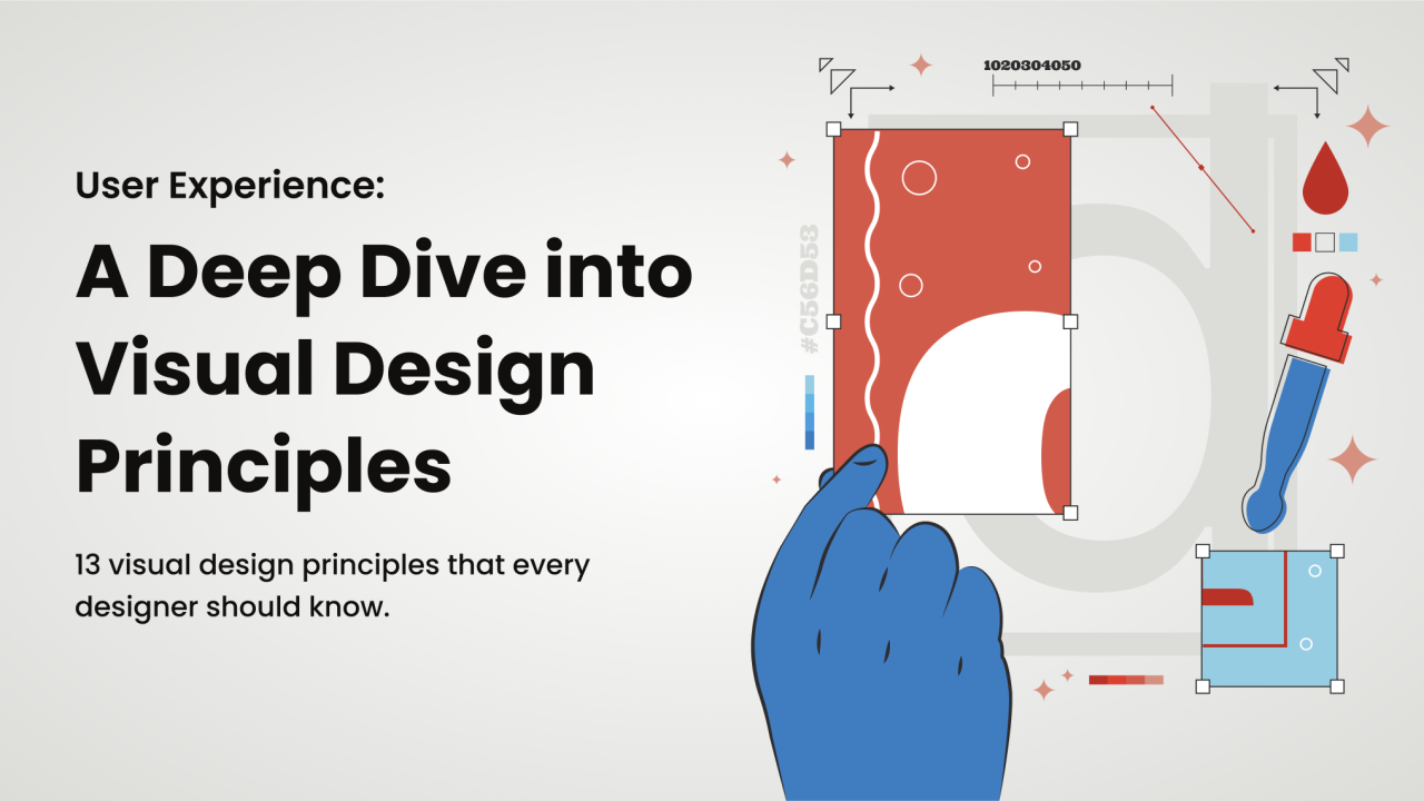 An image that portrays User Experience: A Deep Dive into Visual Design Principles