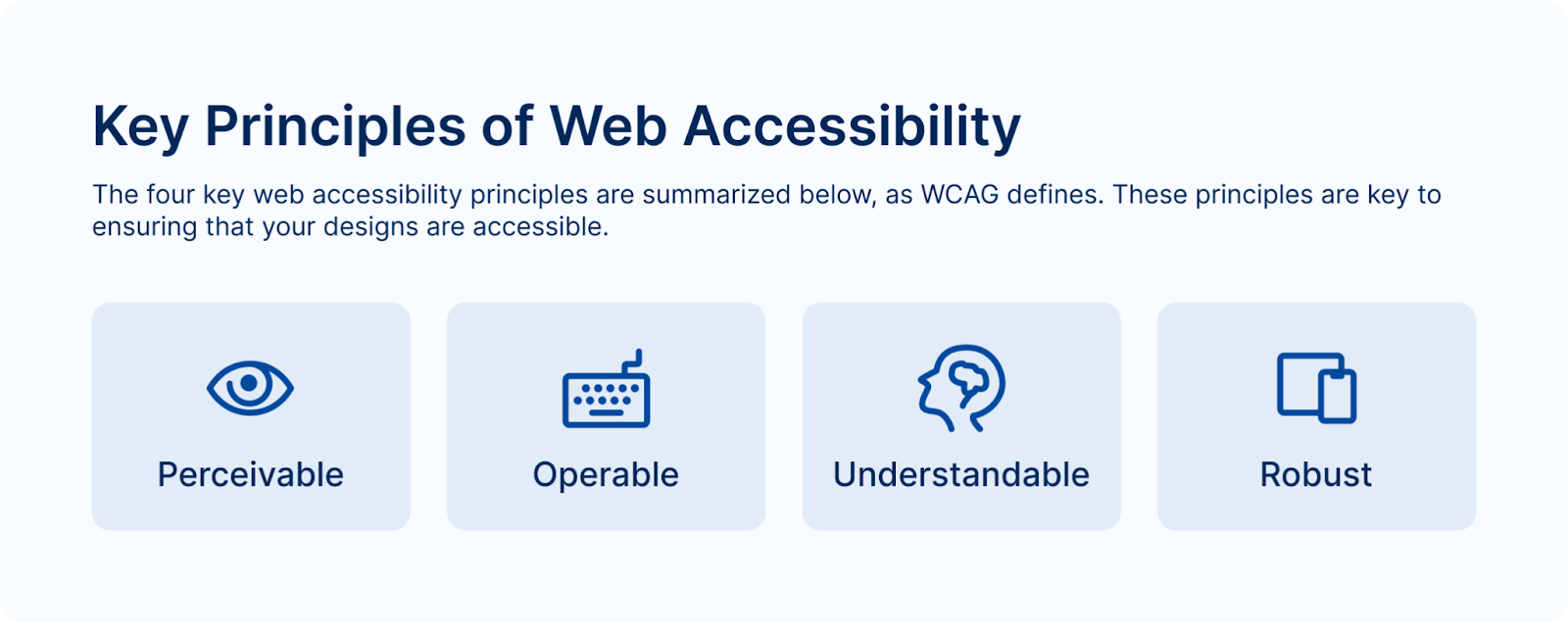 Key principles of web accessibility